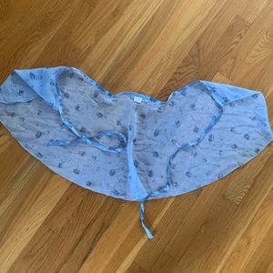 Trienawear Blue Floral Wrap Pointe Skirt